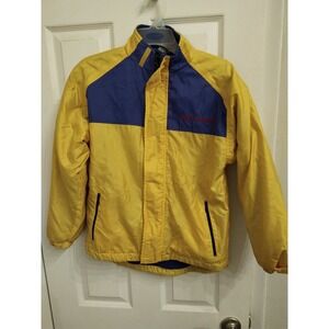 Ralph Lauren Polo Sport Medium Yellow blue women 90's zip up jacket coat fleece